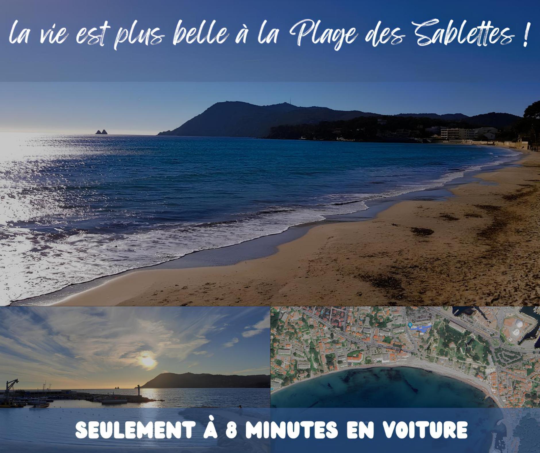 Reves Bleus, T2 Proche Des Sablettes, Clim, Wifi, Place De Parking Apartment La Seyne-sur-Mer